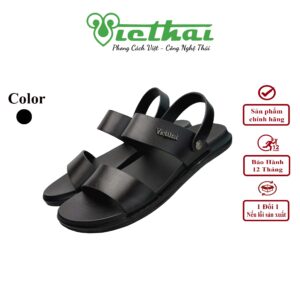 <i class=""fas" fa-"star""></i> Dép sandal đi chơi mã VT331 Chất liệu da bò cao cấp, da thật 100% Form giày ôm chân,thiết kế hiện đại, thoáng mát, thoải mái Đường chỉ may tỉ mỉ, tinh tế Đế chống trơn trượt, thời trang Màu: Đen