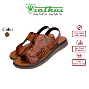 <i class=""fas" fa-"star""></i> Dép trung niên sang trọng mã VT332 Chất liệu da bò cao cấp, da thật 100% Form giày ôm chân,thiết kế hiện đại, thoáng mát, thoải mái Đường chỉ may tỉ mỉ, tinh tế Đế chống trơn trượt, thời trang Màu: Nâu