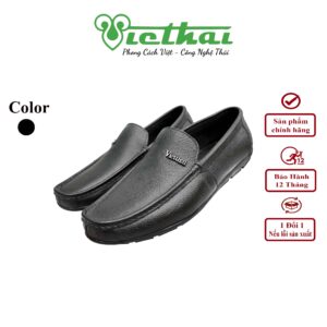 <i class=""fas" fa-"star""></i> Giày Loafer trơn thanh lịch mã VT114 Chất liệu da bò cao cấp, da thật 100% Form giày ôm chân, thiết kế hiện đại, sang trọng Đường chỉ may tỉ mỉ, tinh tế Đế chống trơn trượt, thời trang Màu: Đen