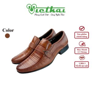 [icon name="star" prefix="fas"] Giày công sở nam thanh lịch VT119 Chất liệu da bò cao cấp, da thật 100% Form giày ôm chân, thiết kế hiện đại, sang trọng Đường chỉ may tỉ mỉ, tinh tế Đế chống trơn trượt, thời trang Màu: Nâu