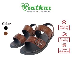 <i class=""fas" fa-"star""></i> Dép sandal đi làm mã VT318 Chất liệu da bò cao cấp, da thật 100% Form giày ôm chân,thiết kế hiện đại, thoáng mát, thoải mái Đường chỉ may tỉ mỉ, tinh tế Đế chống trơn trượt, thời trang Màu: Đen, Nâu