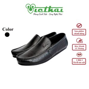 <i class=""fas" fa-"star""></i> Giày mọi nam năng động mã VT117 Chất liệu da bò cao cấp, da thật 100% Form giày ôm chân, thiết kế hiện đại, sang trọng Đường chỉ may tỉ mỉ, tinh tế Đế chống trơn trượt, thời trang Màu: Đen