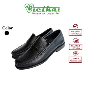 [icon name="star" prefix="fas"] Giày mọi nam gọn nhẹ mã VT115 Chất liệu da bò cao cấp, da thật 100% Form giày ôm chân, thiết kế hiện đại, sang trọng Đường chỉ may tỉ mỉ, tinh tế Đế chống trơn trượt, thời trang Màu: Đen