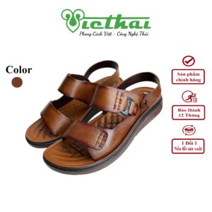 <i class=""fas" fa-"star""></i> Dép da trung niên bền bỉ mã VT321 Chất liệu da bò cao cấp, da thật 100% Form giày ôm chân,thiết kế hiện đại, thoáng mát, thoải mái Đường chỉ may tỉ mỉ, tinh tế Đế chống trơn trượt, thời trang Màu: Nâu