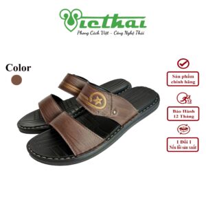 <i class=""fas" fa-"star""></i> Dép sandal thanh lịch mã VT304 Chất liệu da bò cao cấp, da thật 100% Form giày ôm chân,thiết kế hiện đại, thoáng mát, thoải mái Đường chỉ may tỉ mỉ, tinh tế Đế chống trơn trượt, thời trang Màu: Nâu