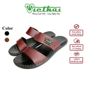 <i class=""fas" fa-"star""></i> Dép sandal êm chân mã VT306 Chất liệu da bò cao cấp, da thật 100% Form giày ôm chân,thiết kế hiện đại, thoáng mát, thoải mái Đường chỉ may tỉ mỉ, tinh tế Đế chống trơn trượt, thời trang Màu: Nâu, Đen