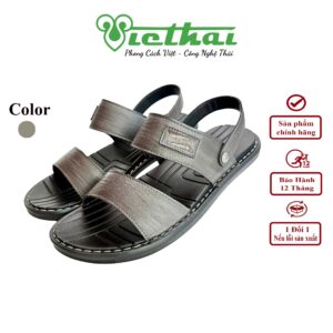 <i class=""fas" fa-"star""></i> Dép sandal chống trượt mã VT308 Chất liệu da bò cao cấp, da thật 100% Form giày ôm chân,thiết kế hiện đại, thoáng mát, thoải mái Đường chỉ may tỉ mỉ, tinh tế Đế chống trơn trượt, thời trang Màu: Xám