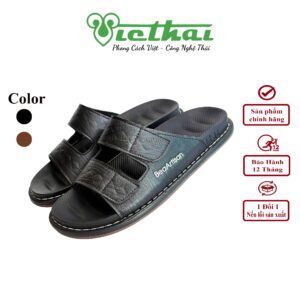 [icon name="star" prefix="fas"] Dép da nam trung niên mã VT309 Chất liệu da bò cao cấp, da thật 100% Form giày ôm chân,thiết kế hiện đại, thoáng mát, thoải mái Đường chỉ may tỉ mỉ, tinh tế Đế chống trơn trượt, thời trang Màu: Nâu, Đen