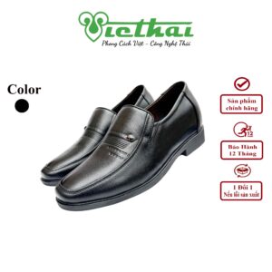 <i class=""fas" fa-"star""></i> Giày công sở nam mã VT125 Chất liệu da bò cao cấp, da thật 100% Form giày ôm chân,thiết kế hiện đại, thoáng mát, thoải mái Đường chỉ may tỉ mỉ, tinh tế Đế chống trơn trượt, thời trang Màu: Đen