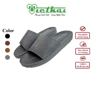 <i class=""fas" fa-"star""></i> Dép bản phong cách trẻ trung mã VT343 Chất liệu da bò cao cấp, da thật 100% Form giày ôm chân,thiết kế hiện đại, thoáng mát, thoải mái Đường chỉ may tỉ mỉ, tinh tế Đế chống trơn trượt, thời trang Màu: Nâu, nâu đậm, xám, đen