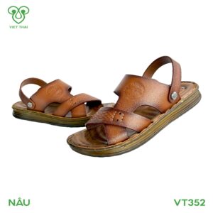 <i class=""fas" fa-"star""></i> Dép da nam trung niên mã VT352 Chất liệu da bò cao cấp, da thật 100% Form giày ôm chân,thiết kế hiện đại, thoáng mát, thoải mái Đường chỉ may tỉ mỉ, tinh tế Đế chống trơn trượt, thời trang Màu: Nâu