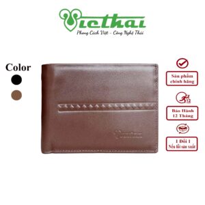 <i class=""fas" fa-"star""></i> Mô tả sản phẩm Ví thời trang thanh lịch VT606 Chất liệu da bò trơn thật 100% Màu sắc: Đen, Nâu Kích thước: 8 cm x 11cm Bảo hành 12 tháng