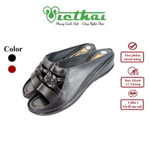 <i class=""fas" fa-"star""></i> Dép Sandal Nữ Quai Ngang mã VT403 Chất liệu da bò cao cấp, da thật 100% Form giày ôm chân,thiết kế hiện đại, thoáng mát, thoải mái Đường chỉ may tỉ mỉ, tinh tế Đế chống trơn trượt, thời trang Màu: Đỏ, Đen