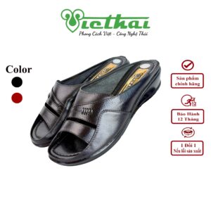 <i class=""fas" fa-"star""></i> Dép da sandal nữ mã VT404 Chất liệu da bò cao cấp, da thật 100% Form giày ôm chân,thiết kế hiện đại, thoáng mát, thoải mái Đường chỉ may tỉ mỉ, tinh tế Đế chống trơn trượt, thời trang Màu: Đỏ, Đen