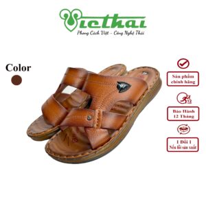 [icon name="star" prefix="fas"] Dép trung niên mã VT349 Chất liệu da bò cao cấp, da thật 100% Form giày ôm chân,thiết kế hiện đại, thoáng mát, thoải mái Đường chỉ may tỉ mỉ, tinh tế Đế chống trơn trượt, thời trang Màu: Nâu