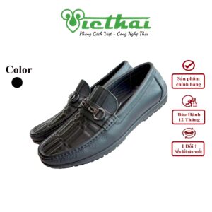 [icon name="star" prefix="fas"] Giày mọi nam dễ phối mã VT130 Chất liệu da bò cao cấp, da thật 100% Form giày ôm chân,thiết kế hiện đại, thoáng mát, thoải mái Đường chỉ may tỉ mỉ, tinh tế Đế chống trơn trượt, thời trang Màu: Đen