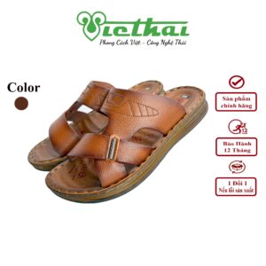 <i class=""fas" fa-"star""></i> Dép da nam trung niên mã VT351 Chất liệu da bò cao cấp, da thật 100% Form giày ôm chân,thiết kế hiện đại, thoáng mát, thoải mái Đường chỉ may tỉ mỉ, tinh tế Đế chống trơn trượt, thời trang Màu: Nâu