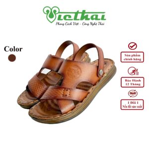 <i class=""fas" fa-"star""></i> Dép da bò nam trung niên lịch sự mã VT352 Chất liệu da bò cao cấp, da thật 100% Form giày ôm chân,thiết kế hiện đại, thoáng mát, thoải mái Đường chỉ may tỉ mỉ, tinh tế Đế chống trơn trượt, thời trang Màu: Nâu