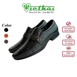 <i class=""fas" fa-"star""></i> Giày công sở da thật mã VT147 Chất liệu da bò cao cấp, da thật 100% Form giày ôm chân,thiết kế hiện đại, thoáng mát, thoải mái Đường chỉ may tỉ mỉ, tinh tế Đế chống trơn trượt, thời trang Màu: Đen, Nâu