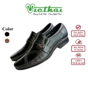 [icon name="star" prefix="fas"] Giày nam công sở thời trang mã VT150 Chất liệu da bò cao cấp, da thật 100% Form giày ôm chân,thiết kế hiện đại, thoáng mát, thoải mái Đường chỉ may tỉ mỉ, tinh tế Đế chống trơn trượt, thời trang Màu: Đen