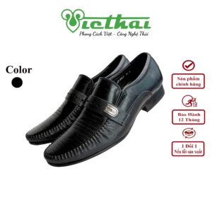 <i class=""fas" fa-"star""></i> Giày nam công sở thời trang mã VT150 Chất liệu da bò cao cấp, da thật 100% Form giày ôm chân,thiết kế hiện đại, thoáng mát, thoải mái Đường chỉ may tỉ mỉ, tinh tế Đế chống trơn trượt, thời trang Màu: Đen