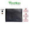 [icon name="star" prefix="fas"] Mô tả sản phẩm Ví phong cách hiện đại VT603 Chất liệu da bò trơn thật 100% Màu sắc: Đen, Nâu Kích thước: 8 cm x 11cm Bảo hành 12 tháng