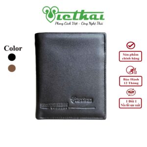 [icon name="star" prefix="fas"] Mô tả sản phẩm Ví sang trọng tinh tế VT607 Chất liệu da bò trơn thật 100% Màu sắc: Đen, Nâu Kích thước: 8 cm x 11cm Bảo hành 12 tháng