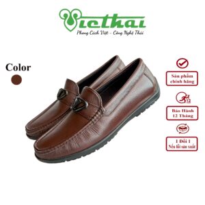 <i class=""fas" fa-"star""></i> Giày mọi nam mạnh mẽ mã VT133 Chất liệu da bò cao cấp, da thật 100% Form giày ôm chân,thiết kế hiện đại, thoáng mát, thoải mái Đường chỉ may tỉ mỉ, tinh tế Đế chống trơn trượt, thời trang Màu: Đen