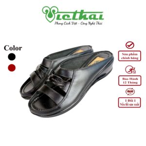 [icon name="star" prefix="fas"] Dép sandal nữ da bò mã VT401 Chất liệu da bò cao cấp, da thật 100% Form giày ôm chân,thiết kế hiện đại, thoáng mát, thoải mái Đường chỉ may tỉ mỉ, tinh tế Đế chống trơn trượt, thời trang Màu: Đỏ, Đen