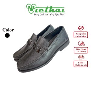<i class=""fas" fa-"star""></i> Giày mọi nam tinh tế mã VT126 Chất liệu da bò cao cấp, da thật 100% Form giày ôm chân,thiết kế hiện đại, thoáng mát, thoải mái Đường chỉ may tỉ mỉ, tinh tế Đế chống trơn trượt, thời trang Màu: Đen