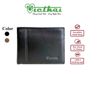 [icon name="star" prefix="fas"] Ví nhỏ gọn phong cách hiện đại VT610 Chất liệu da bò trơn thật 100% Màu sắc: Đen, Nâu Kích thước: 8 cm x 11cm Bảo hành 12 tháng