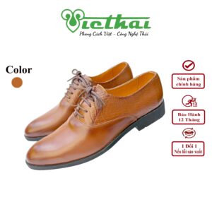 [icon name="star" prefix="fas"] Giày công sở buộc dây mã VT169 Chất liệu da bò cao cấp, da thật 100% Form giày ôm chân,thiết kế hiện đại, thoáng mát, thoải mái Đường chỉ may tỉ mỉ, tinh tế Đế chống trơn trượt, thời trang Màu: Đen