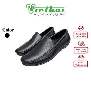 <i class=""fas" fa-"star""></i> Giày Moccasin BigSize VT172 Chất liệu da bò cao cấp, da thật 100% Form giày ôm chân,thiết kế hiện đại, thoáng mát, thoải mái Đường chỉ may tỉ mỉ, tinh tế Đế chống trơn trượt, thời trang Màu: Đen