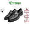 [icon name="star" prefix="fas"] Giày Penny Loafer công sở VT182 Chất liệu da bò cao cấp, da thật 100% Form giày ôm chân,thiết kế hiện đại, thoáng mát, thoải mái Đường chỉ may tỉ mỉ, tinh tế Đế chống trơn trượt, thời trang Màu: Đen
