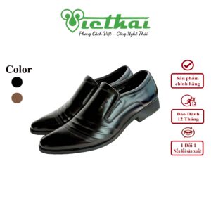 <i class=""fas" fa-"star""></i> Giày công sở phong cách lịch lãm VT154 Chất liệu da bò cao cấp, da thật 100% Form giày ôm chân,thiết kế hiện đại, thoáng mát, thoải mái Đường chỉ may tỉ mỉ, tinh tế Đế chống trơn trượt, thời trang Màu: Đen