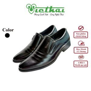 <i class=""fas" fa-"star""></i> Giày công sở thiết kế tối giản VT155 Chất liệu da bò cao cấp, da thật 100% Form giày ôm chân,thiết kế hiện đại, thoáng mát, thoải mái Đường chỉ may tỉ mỉ, tinh tế Đế chống trơn trượt, thời trang Màu: Đen