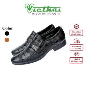 <i class=""fas" fa-"star""></i> Giày lười thiết kế gọn nhẹ tiện dụng VT195 Chất liệu da bò cao cấp, da thật 100% Form giày ôm chân,thiết kế hiện đại, thoáng mát, thoải mái Đường chỉ may tỉ mỉ, tinh tế Đế chống trơn trượt, thời trang Màu: Đen