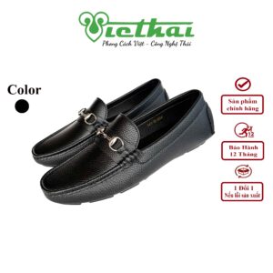 <i class=""fas" fa-"star""></i> Giày lười tiện lợi cho di chuyển nhiều VT1100 Chất liệu da bò cao cấp, da thật 100% Form giày ôm chân,thiết kế hiện đại, thoáng mát, thoải mái Đường chỉ may tỉ mỉ, tinh tế Đế chống trơn trượt, thời trang Màu: Đen
