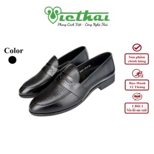 <i class=""fas" fa-"star""></i> Giày lười thiết kế thoải mái dễ dùng VT1105 Chất liệu da bò cao cấp, da thật 100% Form giày ôm chân,thiết kế hiện đại, thoáng mát, thoải mái Đường chỉ may tỉ mỉ, tinh tế Đế chống trơn trượt, thời trang Màu: Đen