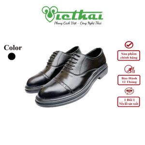 <i class=""fas" fa-"star""></i> Giày oxford captoe lịch lãm, trang trọng VT1109 Chất liệu da bò cao cấp, da thật 100% Form giày ôm chân,thiết kế hiện đại, thoáng mát, thoải mái Đường chỉ may tỉ mỉ, tinh tế Đế chống trơn trượt, thời trang Màu: Đen